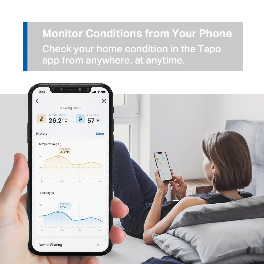 TP-Link Tapo T315 Smart Temperature & Humidity Monitor with 2.7″ E-ink Display - متجر TT Tab للتقنيات الحديثة