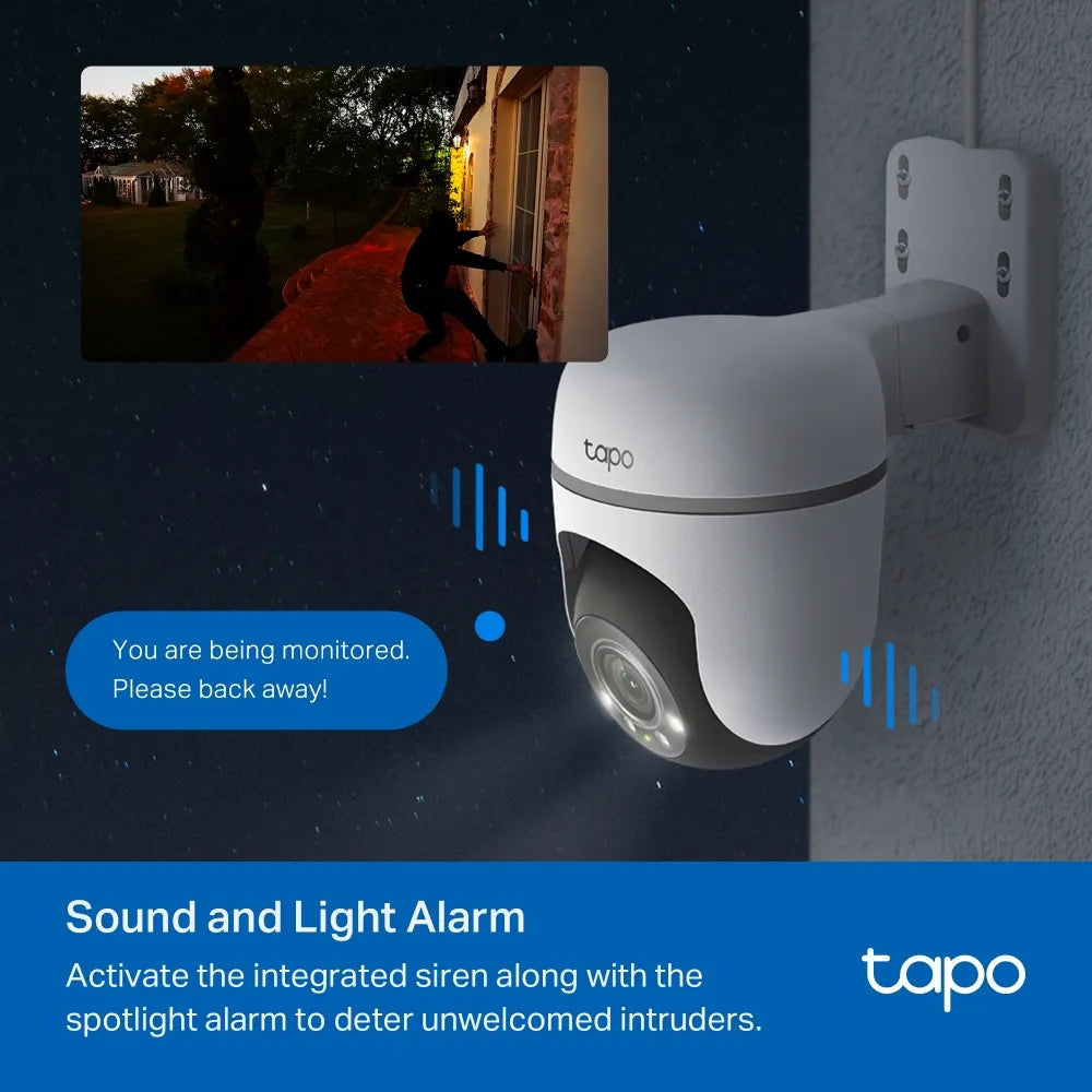 TP-Link Tapo TC41 2K Outdoor Pan/Tilt Security Wi-Fi Camera with Color Night Vision - متجر TT Tab للتقنيات الحديثة