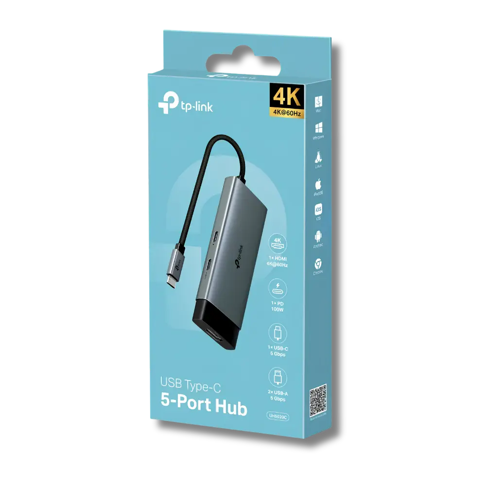 TP-Link UH5020C USB Type-C 5-in-1 Hub - متجر TT Tab للتقنيات الحديثة
