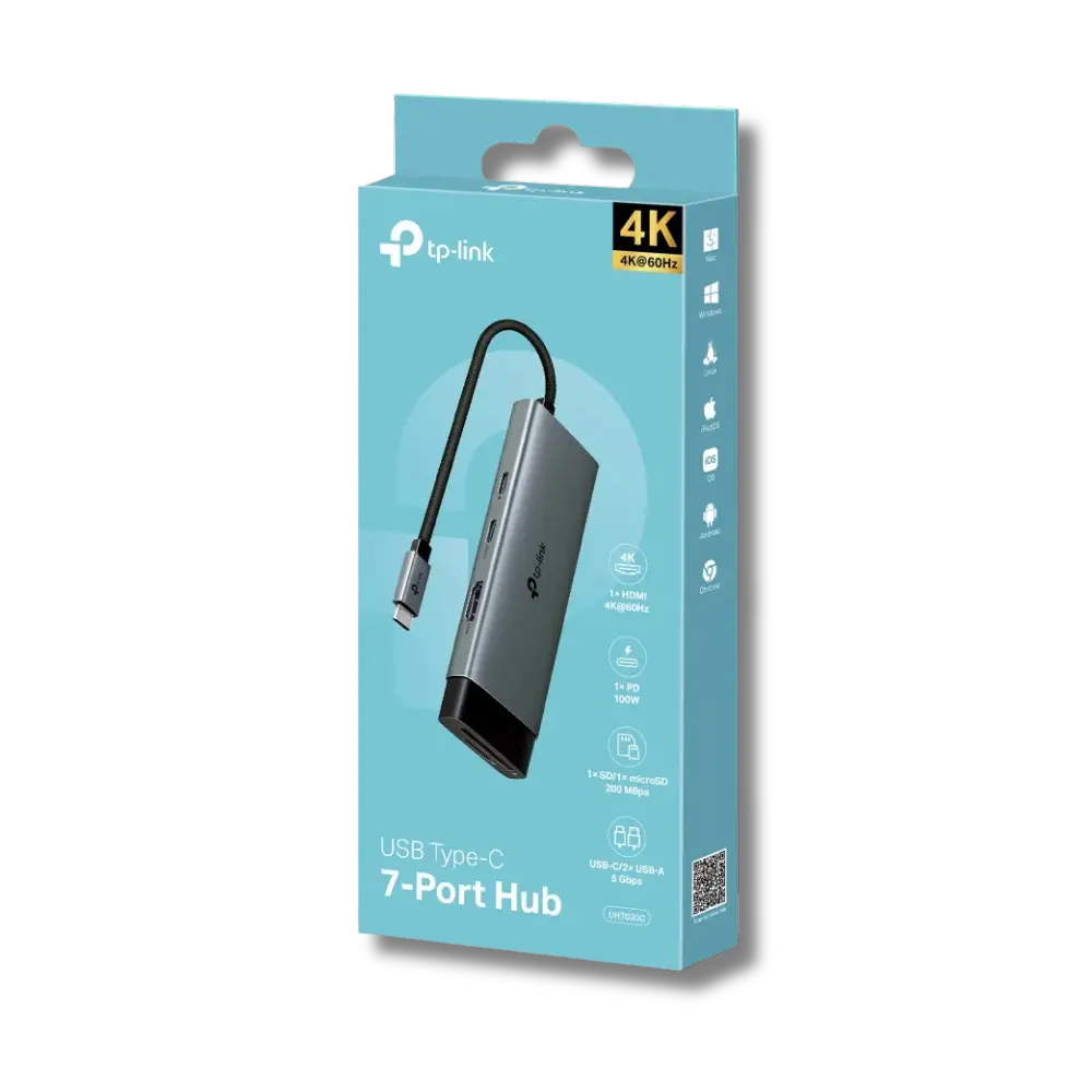 TP-Link UH7020C USB Type-C 7-in-1 Hub - متجر TT Tab للتقنيات الحديثة