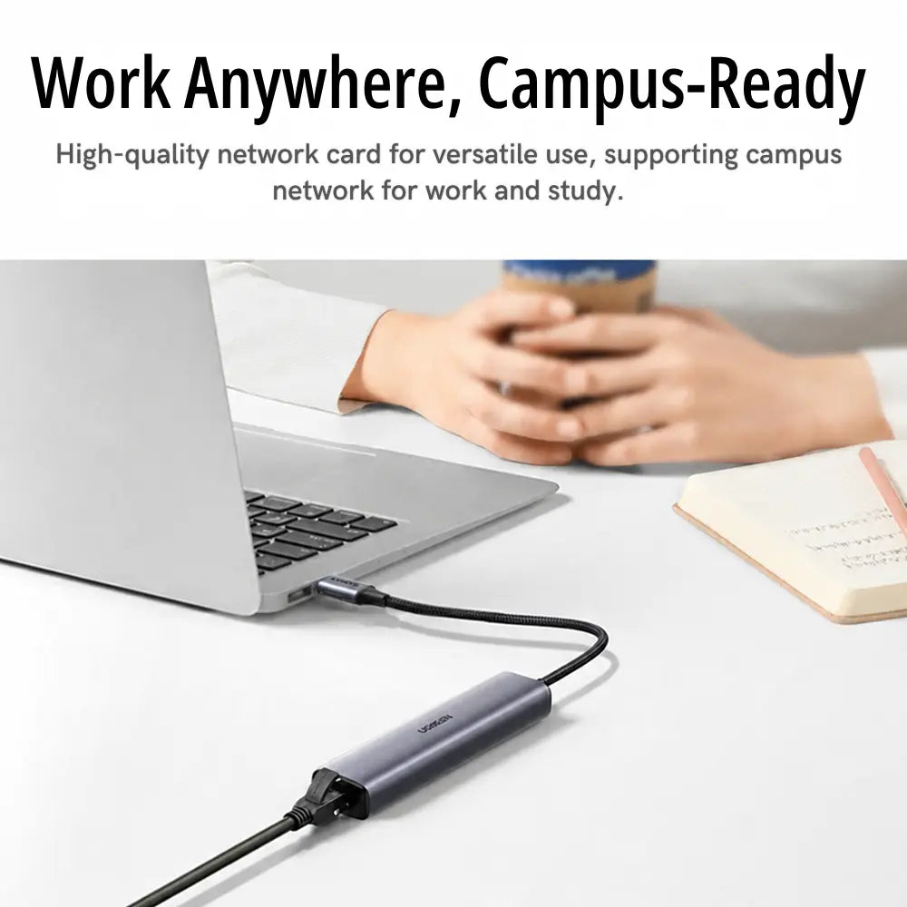 UGREEN 20915 3-Port USB 3.0 Hub with Gigabit Ethernet - متجر TT Tab للتقنيات الحديثة