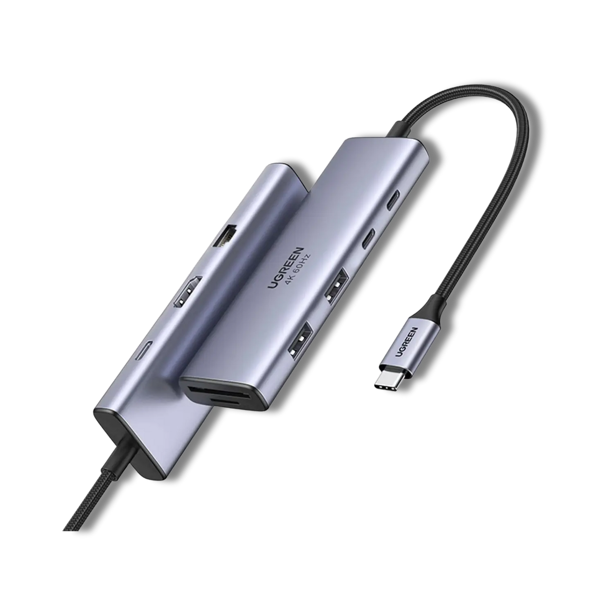 UGREEN CM498 15375 9-in-1 USB-C Hub with 4K@60Hz HDMI & Gigabit Ethernet & SD/TF & 100W PD Input - متجر TT Tab للتقنيات الحديثة