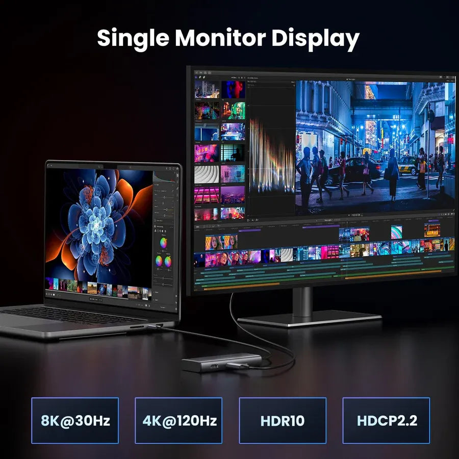 UGREEN CM498 1585 Dock Station 6-in-1 Support MST - متجر TT Tab للتقنيات الحديثة