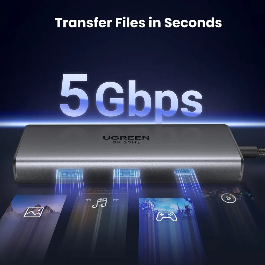 UGREEN CM498 1585 Dock Station 6-in-1 Support MST - متجر TT Tab للتقنيات الحديثة