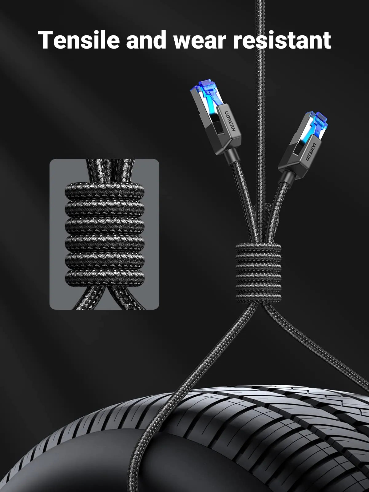 UGREEN Cat 8 F/FTP 40Gbps 2000MHz Ethernet Cable - متجر TT Tab للتقنيات الحديثة