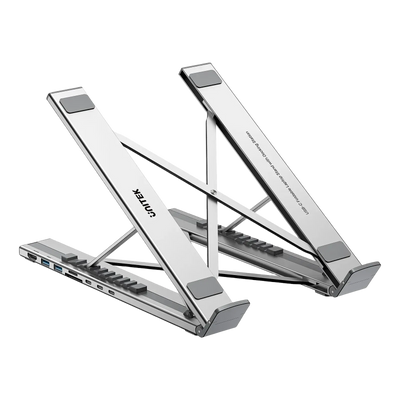 Unitek D1137AGY01 USB-C Foldable Laptop Stand with Docking Station
