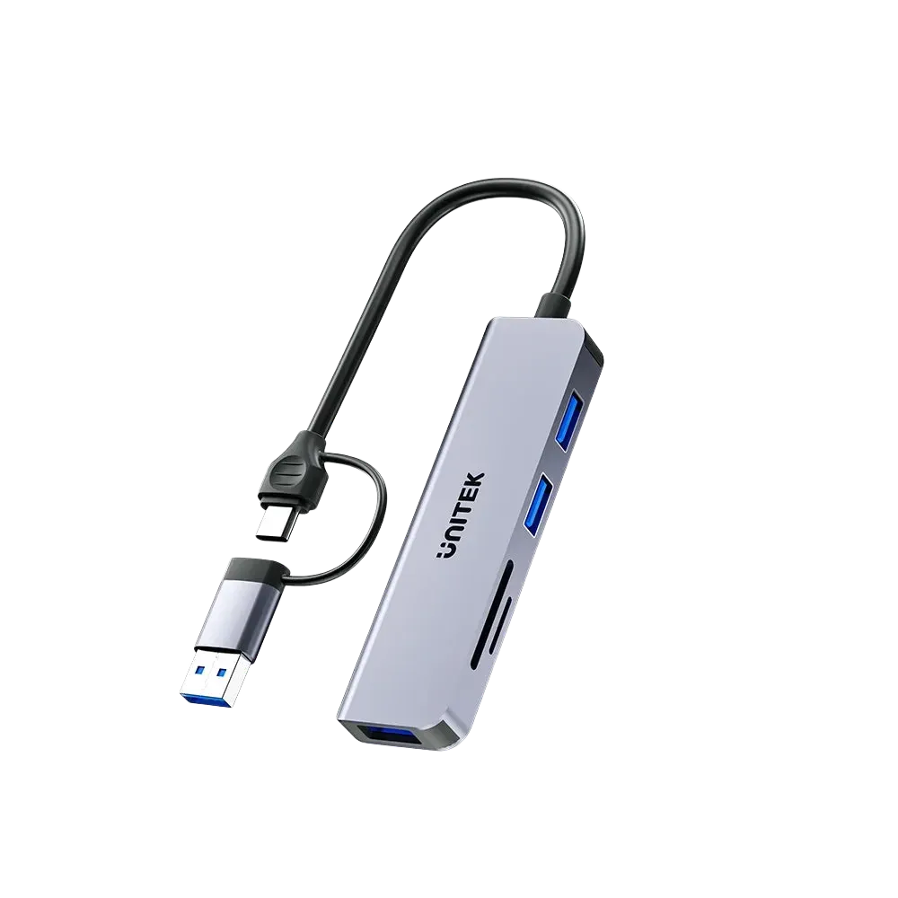Unitek H1320A uHUB P5+ 5-in-1 USB 5Gbps Hub with SD and Micro SD Card Reader - للتقنيات الحديثة TT TAB متجر
