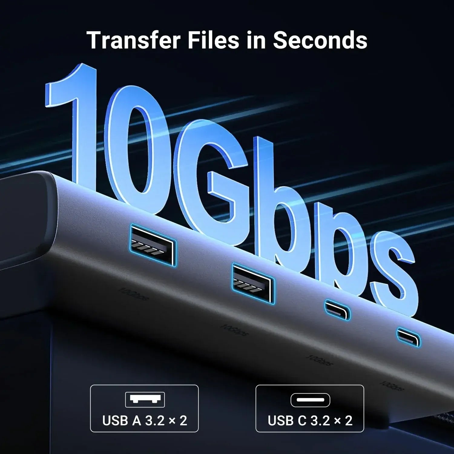 Ugreen 35588 Revodoc 8-in-1 Docking Station Dual Monitor Triple Display 2 HDMI and VGA - متجر TT Tab للتقنيات الحديثة