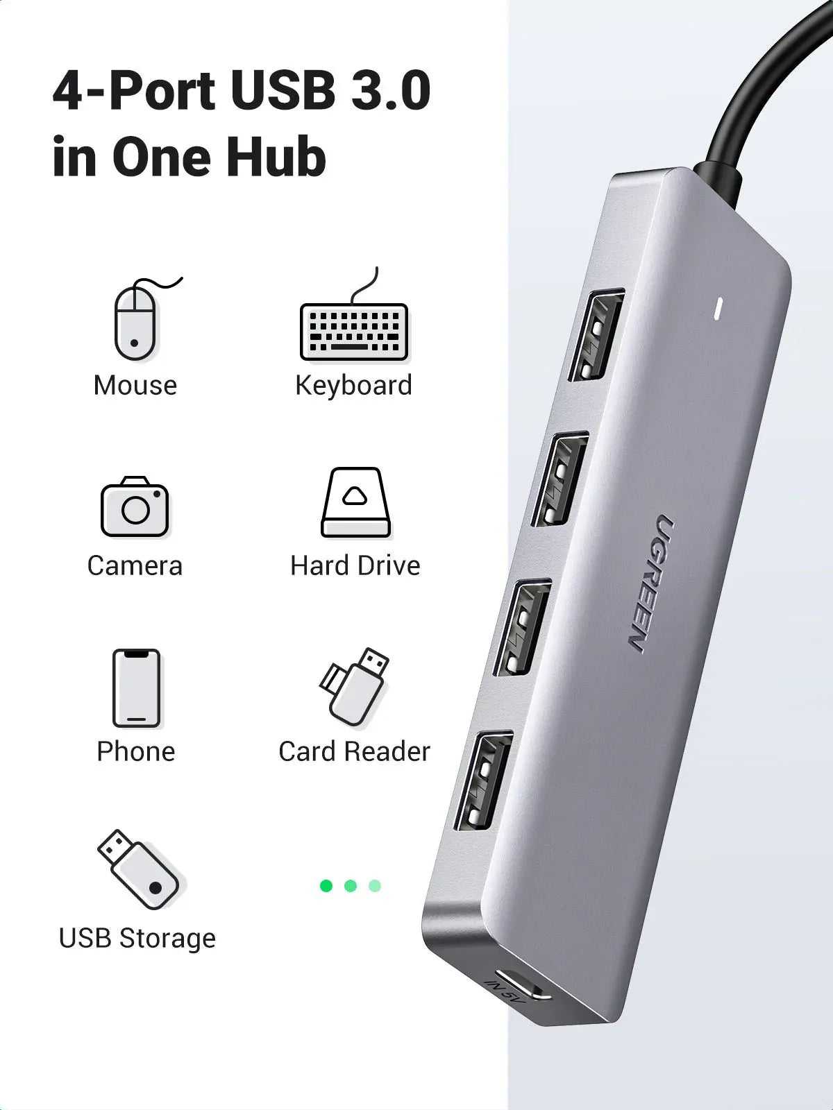 Ugreen 70336 4-Ports USB-C Hub - متجر TT Tab للتقنيات الحديثة