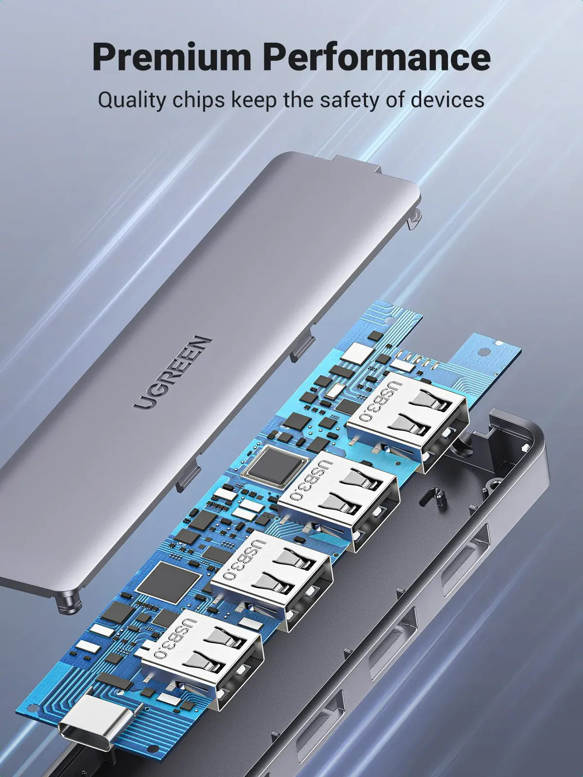 Ugreen 70336 4-Ports USB-C Hub - متجر TT Tab للتقنيات الحديثة