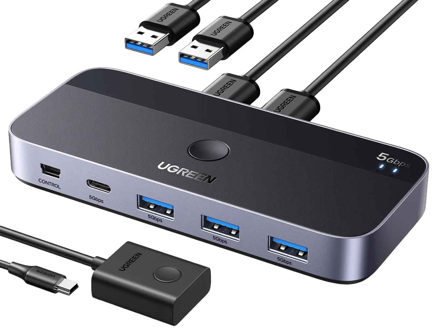 Ugreen CM662 15705 USB 3.0 Sharing Switch 2 in 4 Out Type-A Cable - متجر TT Tab للتقنيات الحديثة