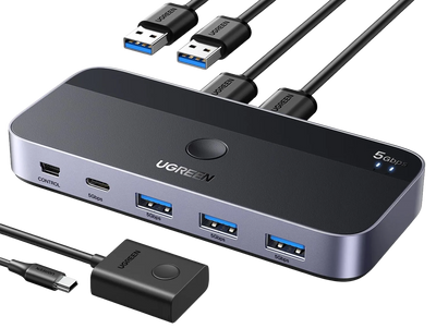 Ugreen CM662 15705 USB 3.0 Sharing Switch 2-in 4-out Type-A Cable