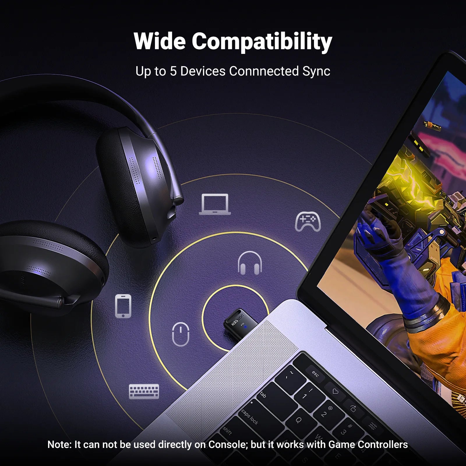 Ugreen_CM748_35058_Bluetooth_Adapter_V5.4 - للتقنيات الحديثة TT TAB متجر