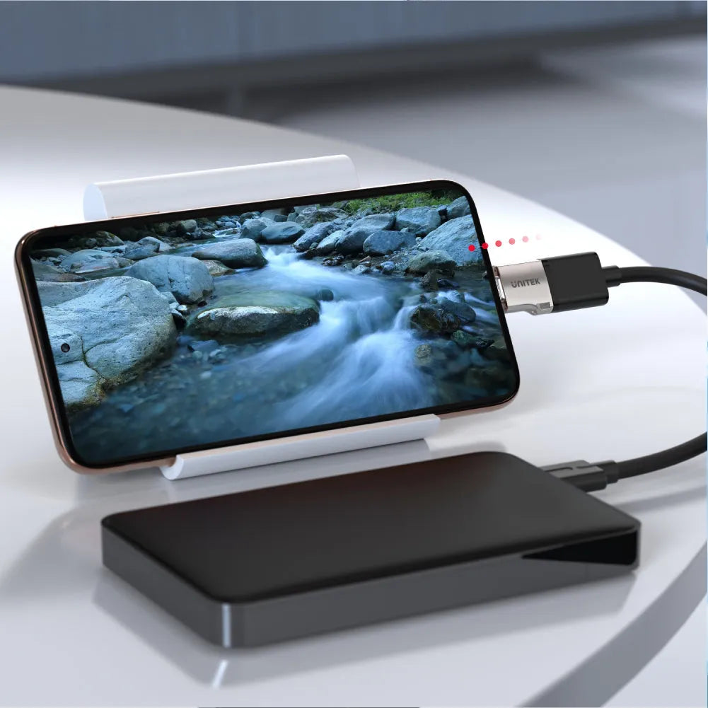 Unitek A1025GNI USB-A to USB-C OTG Adapter - للتقنيات الحديثة TT TAB متجر