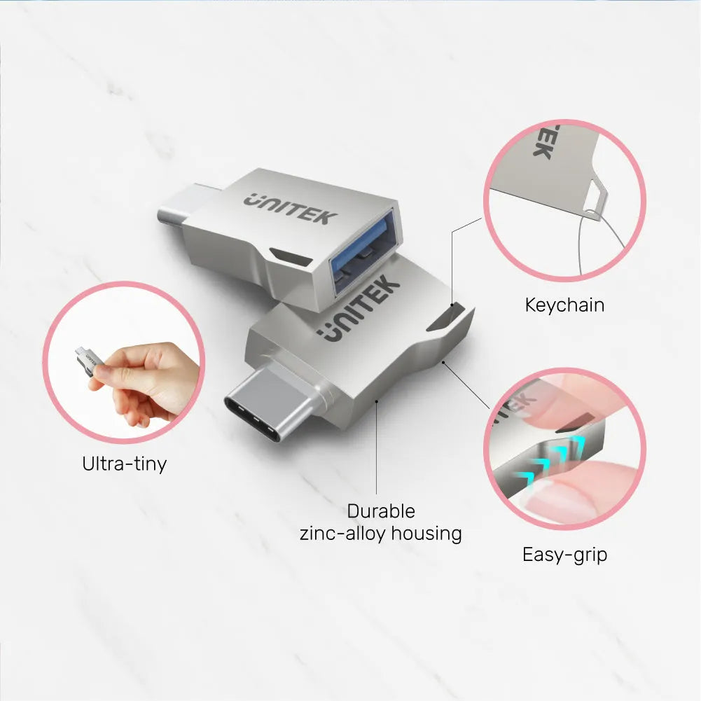 Unitek A1025GNI USB-A to USB-C OTG Adapter - للتقنيات الحديثة TT TAB متجر
