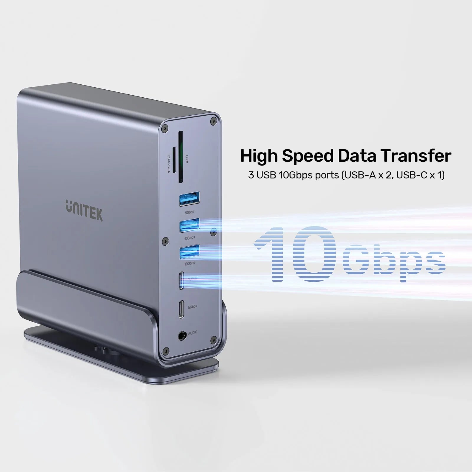 Unitek D1135AGY01 Universal DisplayLink Triple 4K Docking Station 15x1 - للتقنيات الحديثة TT TAB متجر