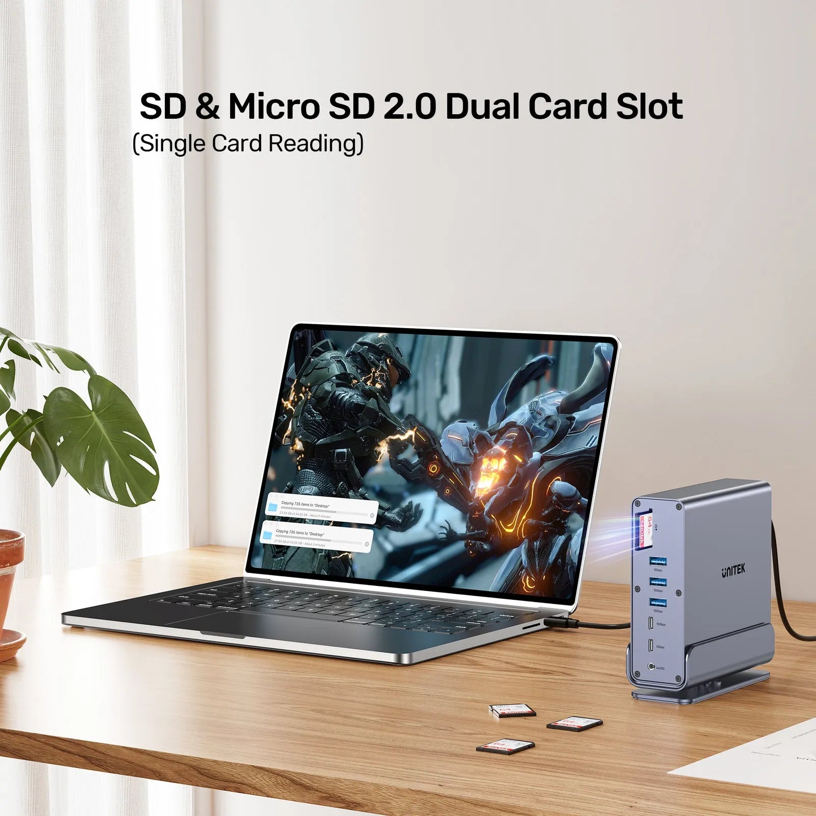 Unitek D1135AGY01 Universal DisplayLink Triple 4K Docking Station 15x1 - للتقنيات الحديثة TT TAB متجر