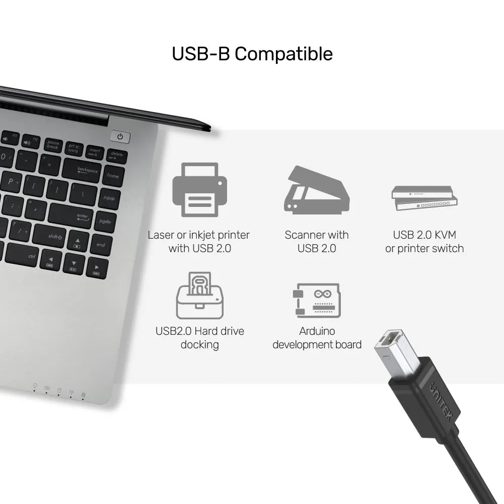 Unitek USB-A 2.0 to USB-B Cable - للتقنيات الحديثة TT TAB متجر