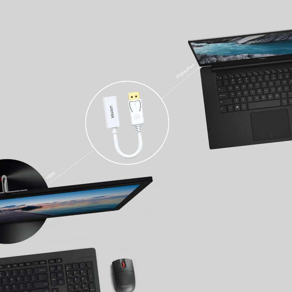 Unitek Y-6332 4K 30Hz DisplayPort to HDMI 1.4 Adapter - للتقنيات الحديثة TT TAB متجر