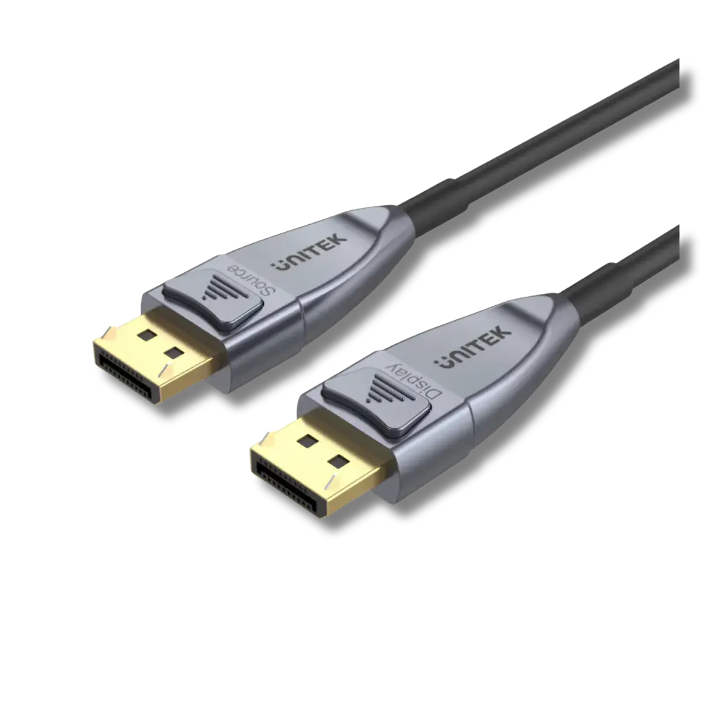 Unitek 8K Fiber Optic DisplayPort 1.4 Cable (8K@60Hz, 4K@144Hz, 1440p@240Hz) - متجر TT Tab للتقنيات الحديثة