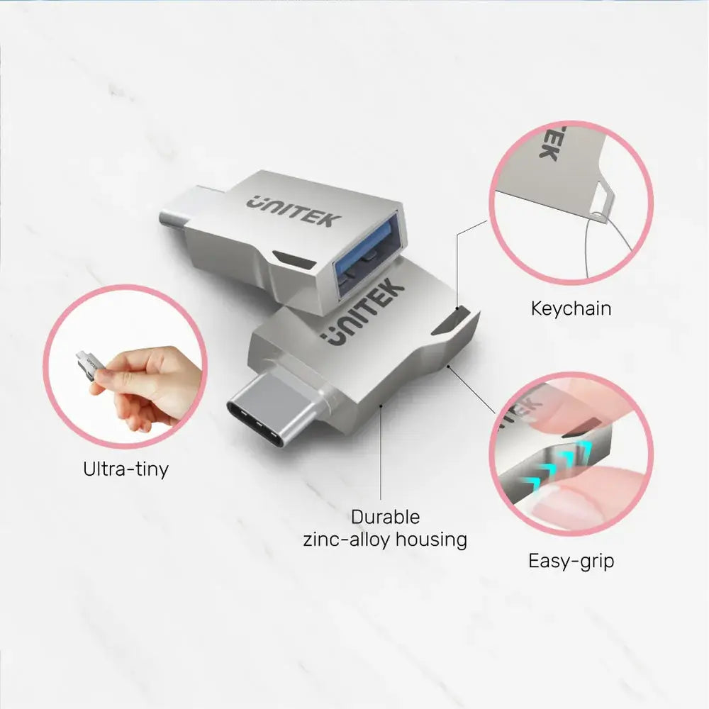Unitek A1025GNI USB-A to USB-C OTG Adapter - للتقنيات الحديثة TT TAB متجر