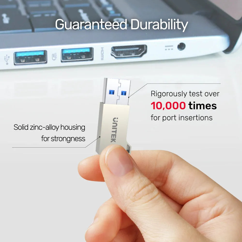 Unitek A1034NI USB-C To USB-A Zinc Adapter - للتقنيات الحديثة TT TAB متجر