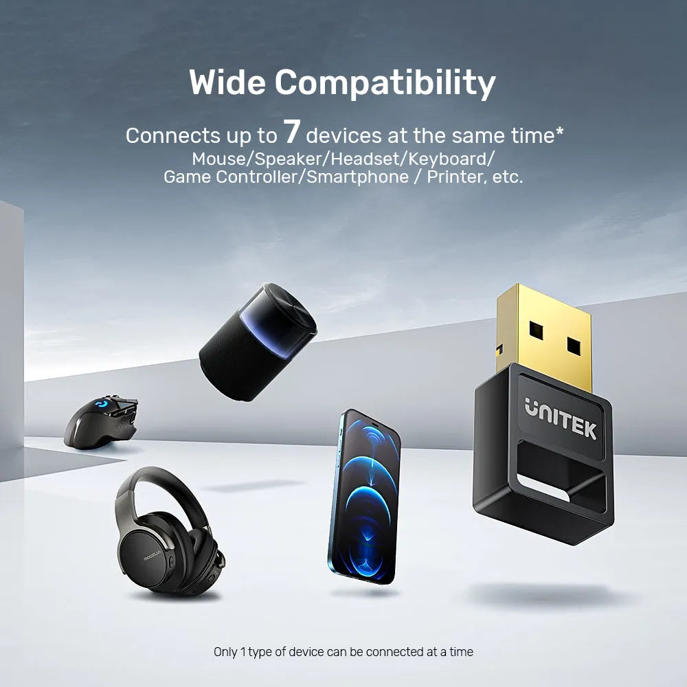 Unitek B105B Bluetooth USB Adapter 5.3 - للتقنيات الحديثة TT TAB متجر