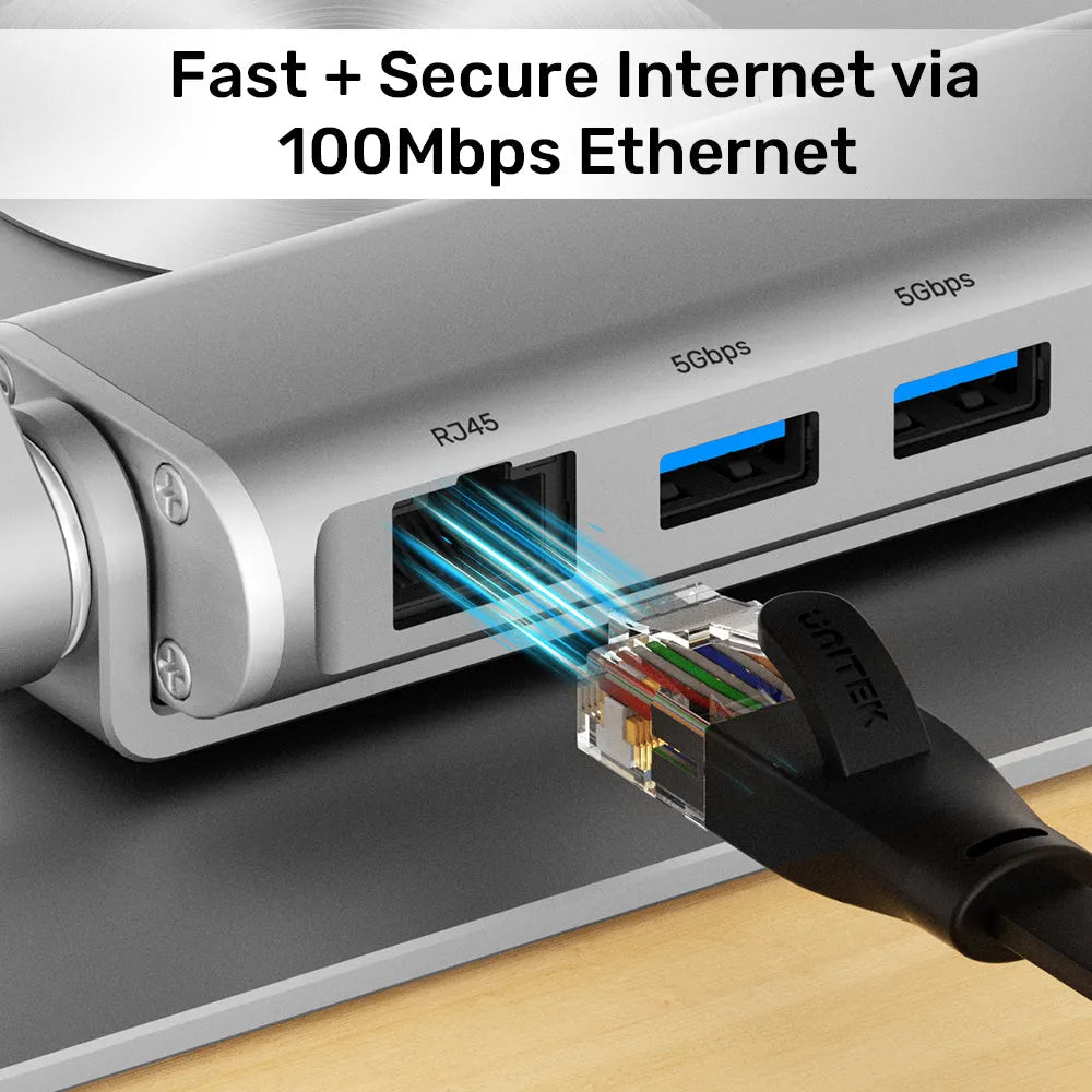 Unitek D1109B Laptop Stand with Detachable USB-C Hub - للتقنيات الحديثة TT TAB متجر