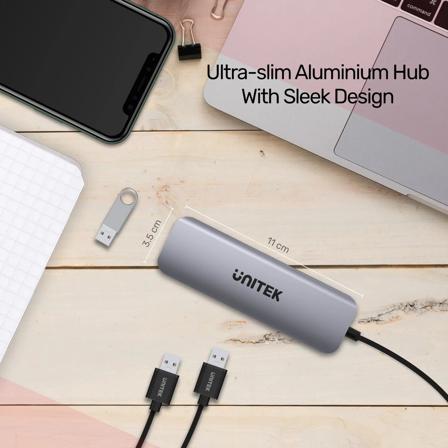Unitek H1107A uHUB P5+ 4-Ports Powered USB-C Hub - متجر TT Tab للتقنيات الحديثة