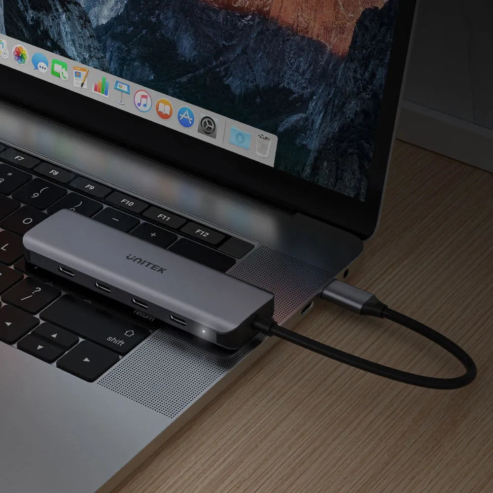 Unitek H1107K uHUB Q4 Next 4-Ports USB-C Hub - متجر TT Tab للتقنيات الحديثة