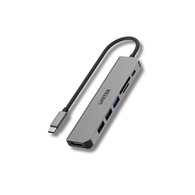 Unitek H1118A uHUB S7+ 7-in-1 USB-C 5Gbps Hub with 4K HDMI and 100W Power Delivery