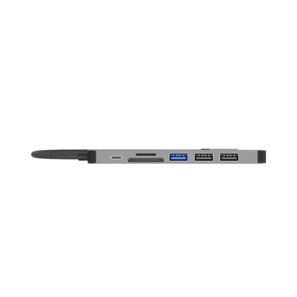 Unitek H1118A uHUB S7+ 7-in-1 USB-C 5Gbps Hub with 4K HDMI and 100W Power Delivery - متجر TT Tab للتقنيات الحديثة