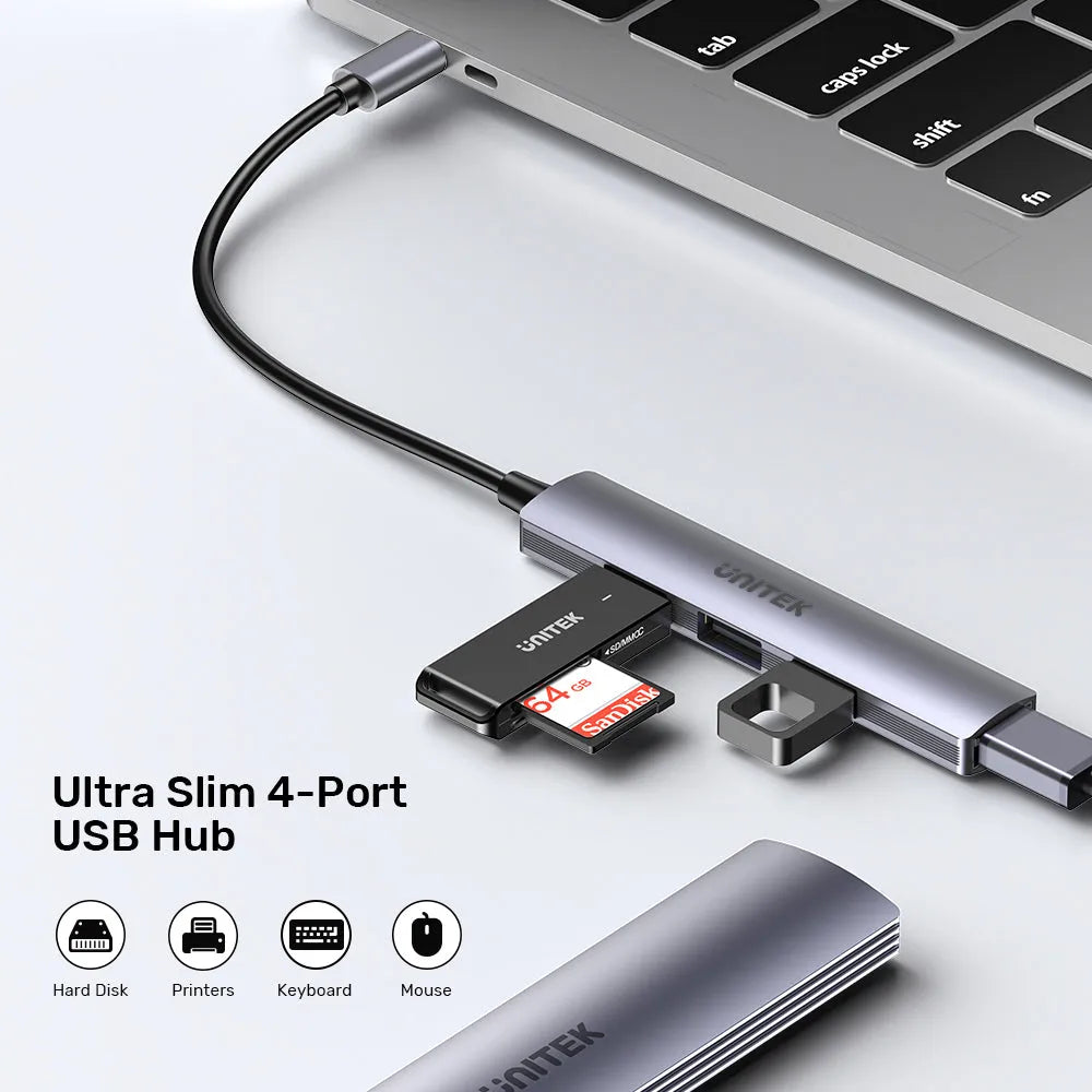 Unitek H1208B 4-in-1 USB-C Hub - متجر TT Tab للتقنيات الحديثة