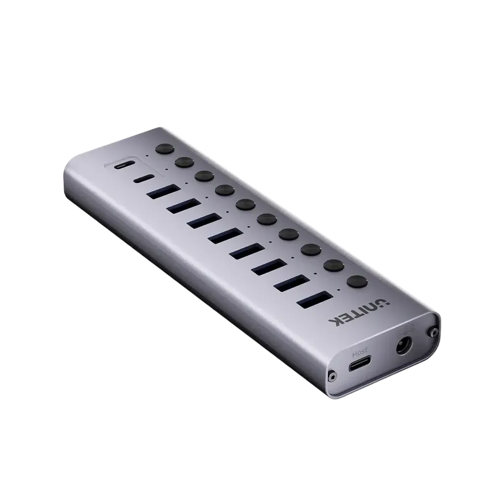 Unitek H1315B 10-in-1 Individual Switches Hub Type-C/A - للتقنيات الحديثة TT TAB متجر