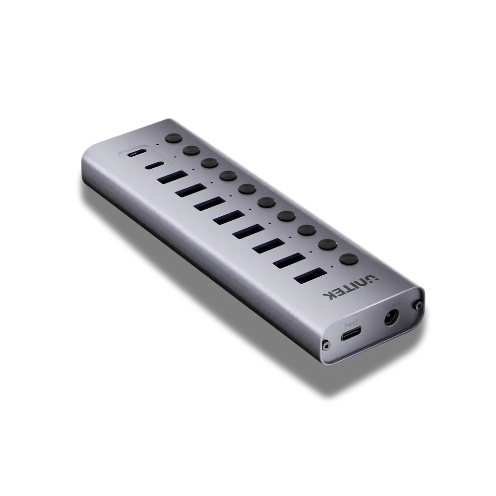 Unitek H1315B 10-in-1 Individual Switches Hub Type-C/A - للتقنيات الحديثة TT TAB متجر