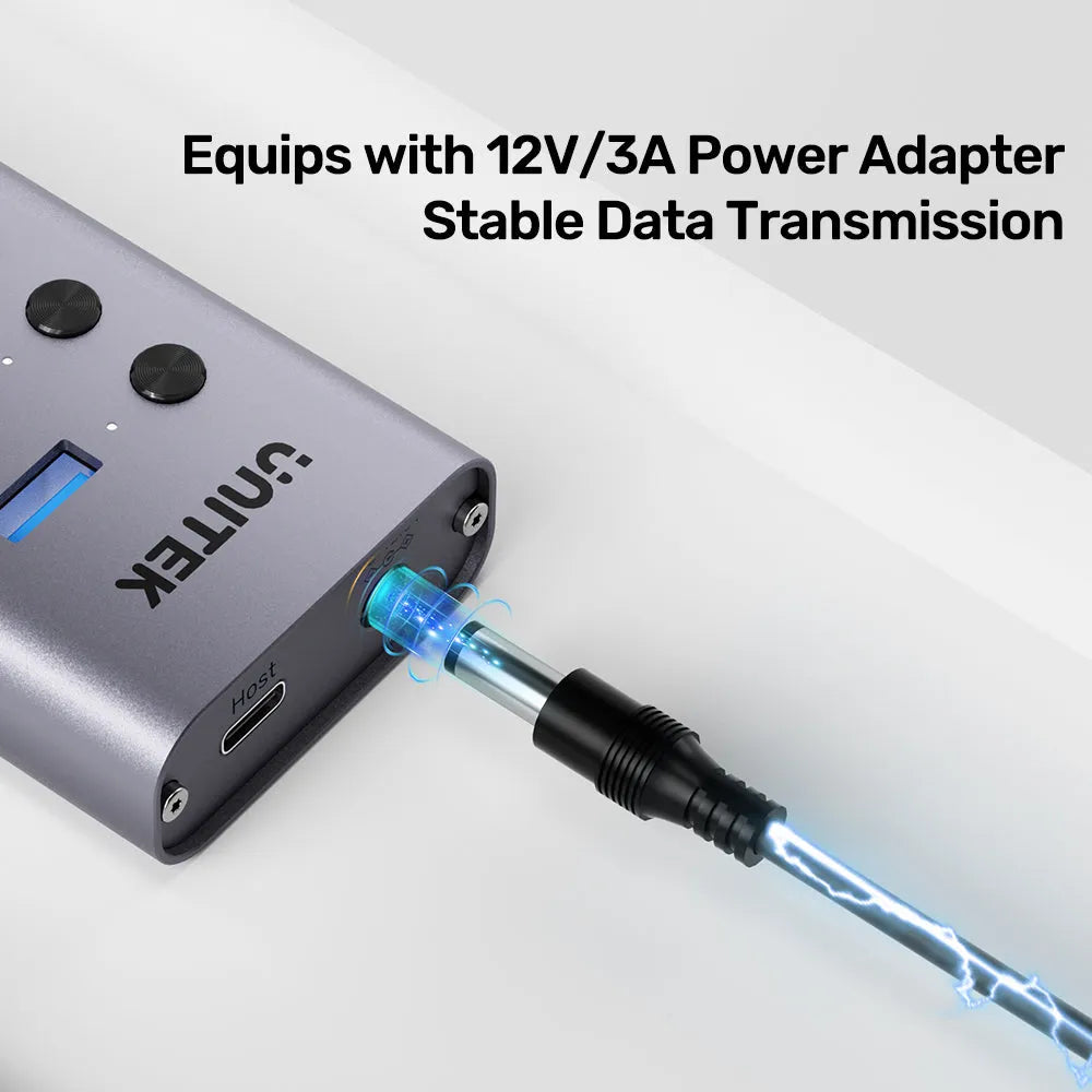 Unitek H1315B 10-in-1 Individual Switches Hub Type-C/A - للتقنيات الحديثة TT TAB متجر