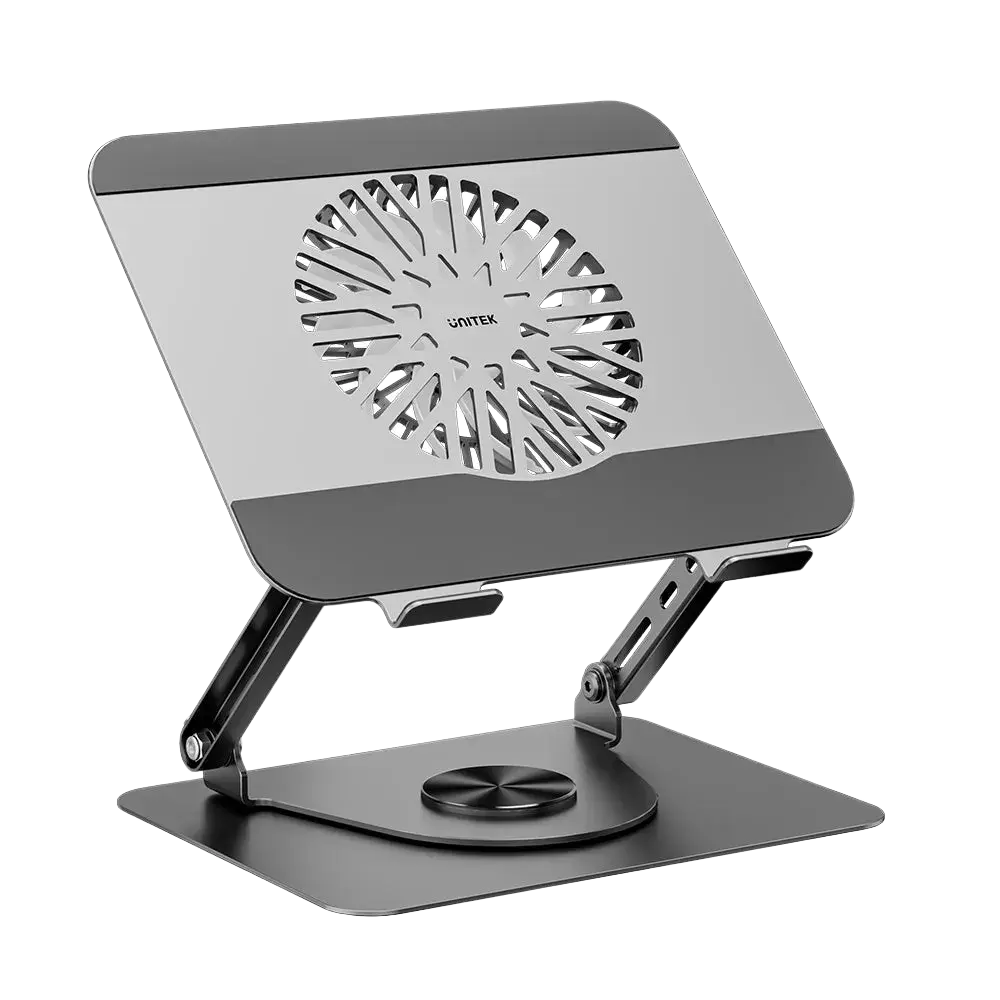 Unitek OT1098AGY01 Adjustable Laptop Stand with Detachable Cooling Fan - متجر TT Tab للتقنيات الحديثة