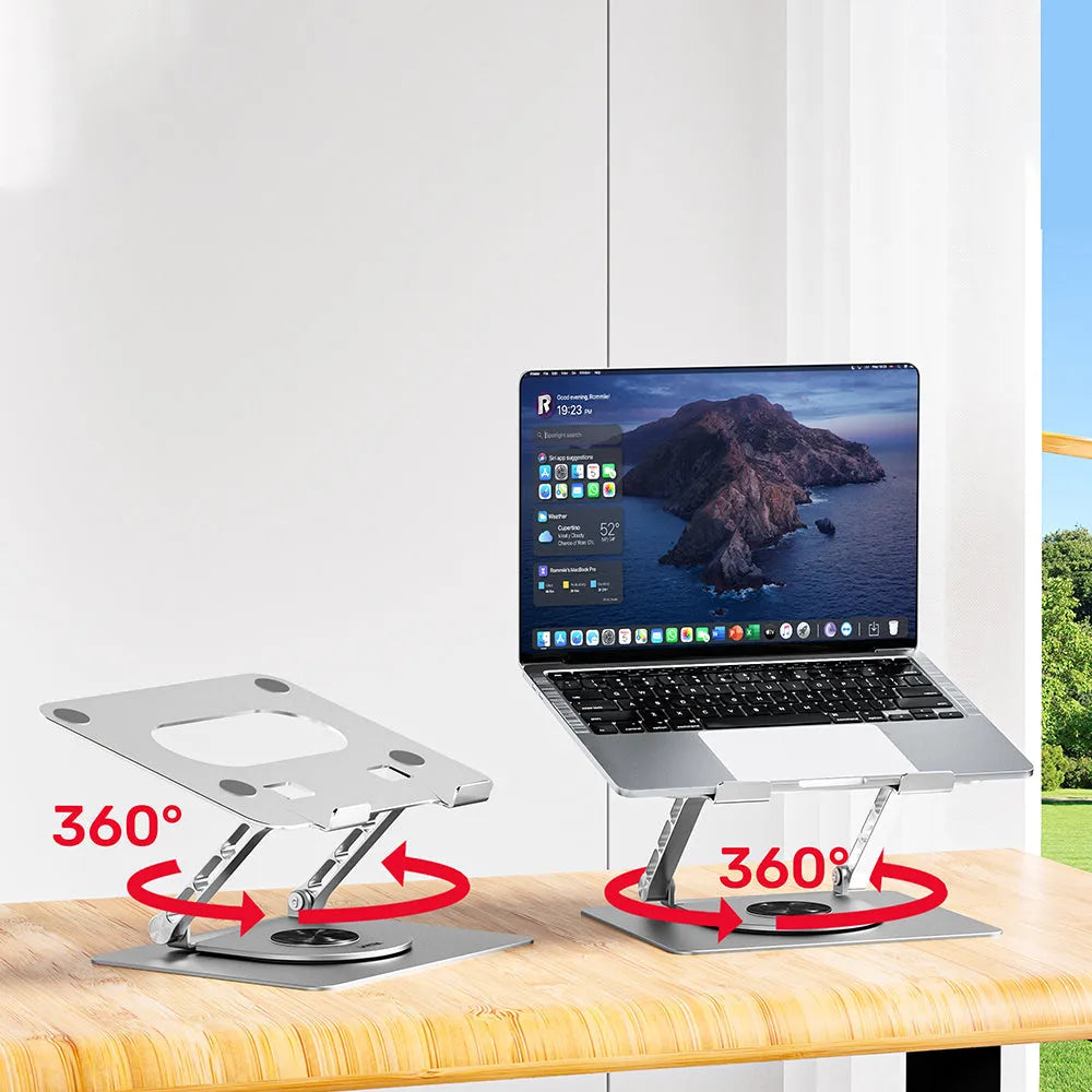 Unitek OT180SL01 Adjustable Laptop Stand with 360° Rotating Base - للتقنيات الحديثة TT TAB متجر
