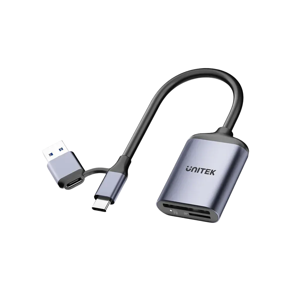 Unitek R1018E01 2-in-1 USB-C/A SD4.0 Card Reader - للتقنيات الحديثة TT TAB متجر