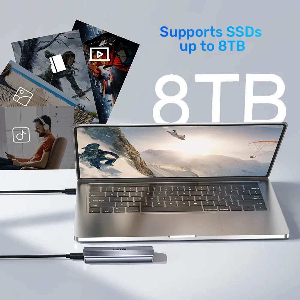 Unitek S1241B01 M.2 PCIe NVMe SSD Enclosure Support up to 8TB - للتقنيات الحديثة TT TAB متجر