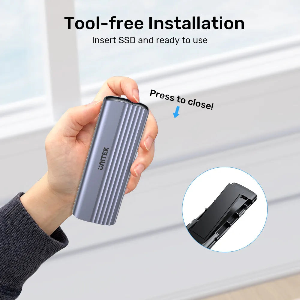 Unitek S1241B01 M.2 PCIe NVMe SSD Enclosure Support up to 8TB - للتقنيات الحديثة TT TAB متجر