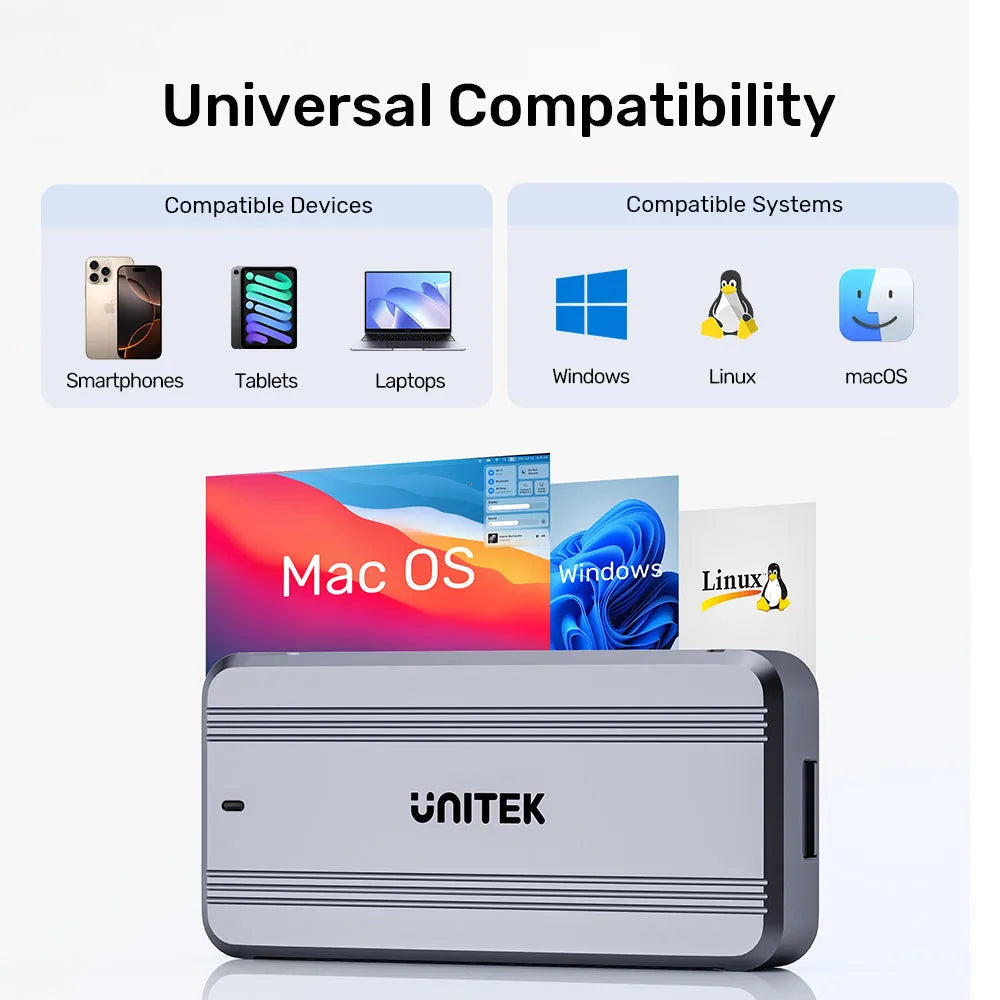 Unitek S1242AGY01 USB4 40Gbps M.2 SSD Enclosure with Cooling Fan - متجر TT Tab للتقنيات الحديثة