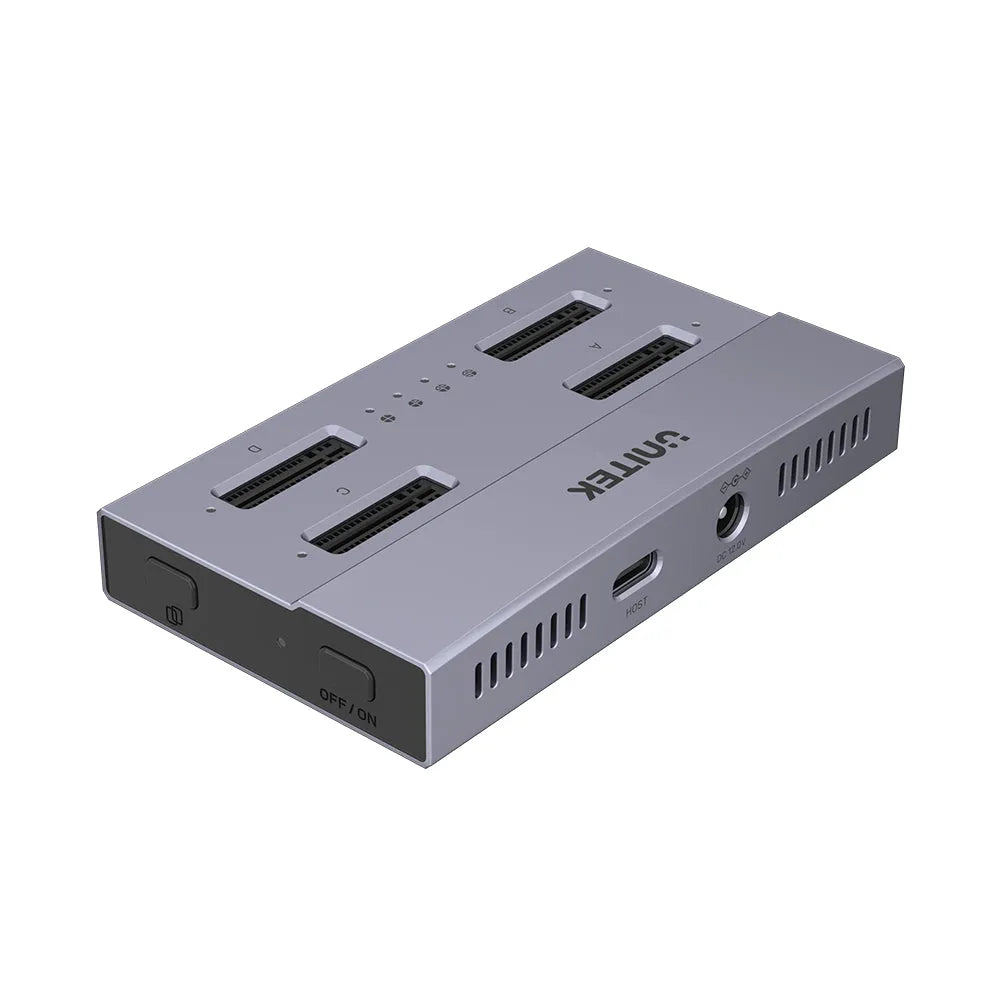 Unitek S1243BGY01 USB4 4-Bay M.2 SSD Docking Station Support Offline Clone - متجر TT Tab للتقنيات الحديثة