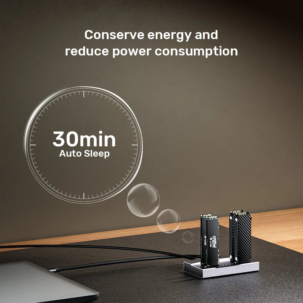 Unitek S1243BGY01 USB4 4-Bay M.2 SSD Docking Station Support Offline Clone - متجر TT Tab للتقنيات الحديثة