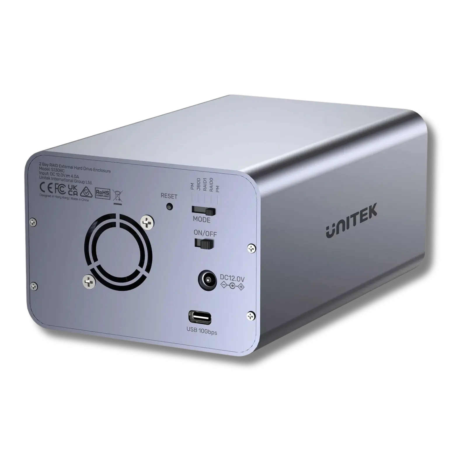 Unitek S1308C 2 Bay USB-C RAID External Hard Drive Enclosure - للتقنيات الحديثة TT TAB متجر