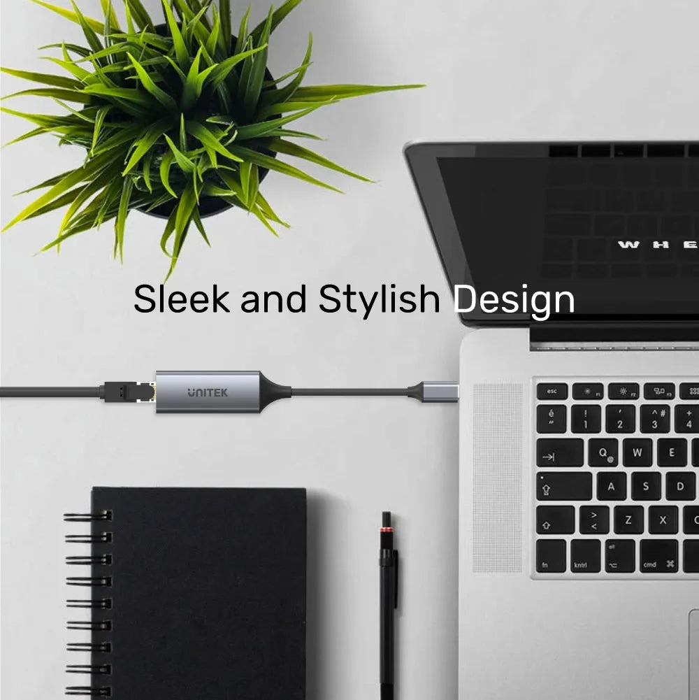 Unitek U1312A USB-C to Gigabit Ethernet Adapter - للتقنيات الحديثة TT TAB متجر