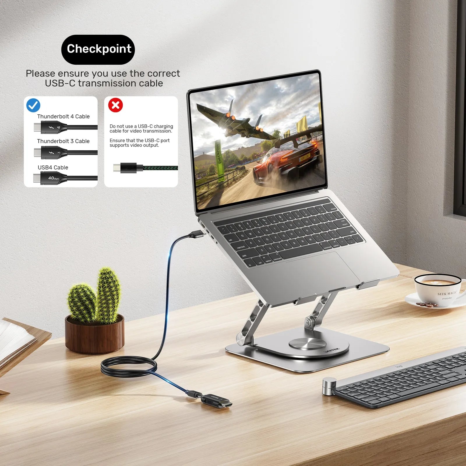 Unitek V1187ABK01 USB-C to HDMI Adapter - متجر TT Tab للتقنيات الحديثة