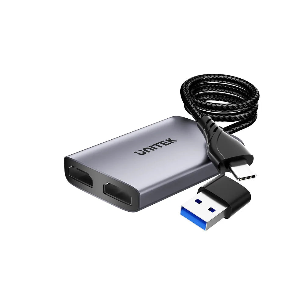 Unitek V1427A01 USB C/A Dual HDMI Adapter - للتقنيات الحديثة TT TAB متجر