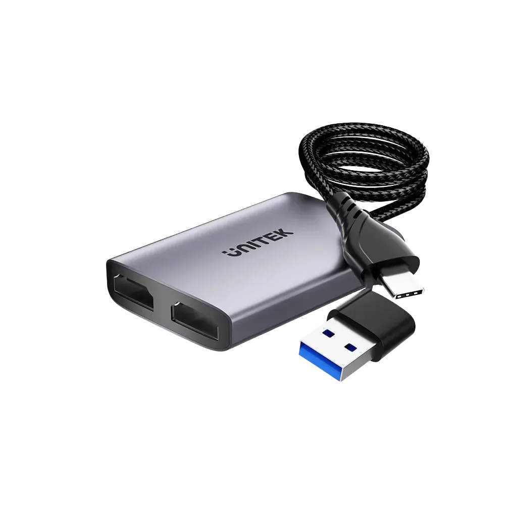 Unitek V1427A01 USB C/A Dual HDMI Adapter - للتقنيات الحديثة TT TAB متجر