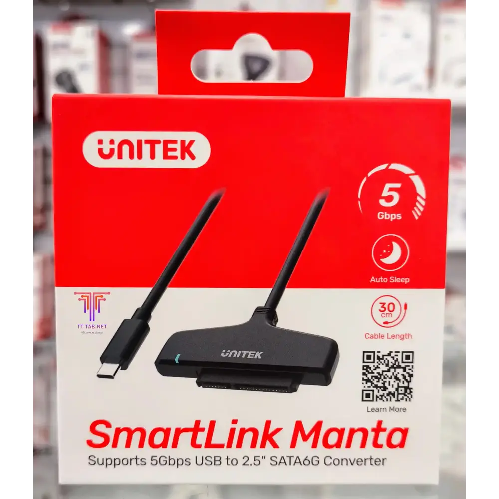 Unitek Y-1096A SmartLink Manta C USB-C to 2.5" SATA III Adapter - للتقنيات الحديثة TT TAB متجر